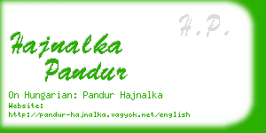 hajnalka pandur business card